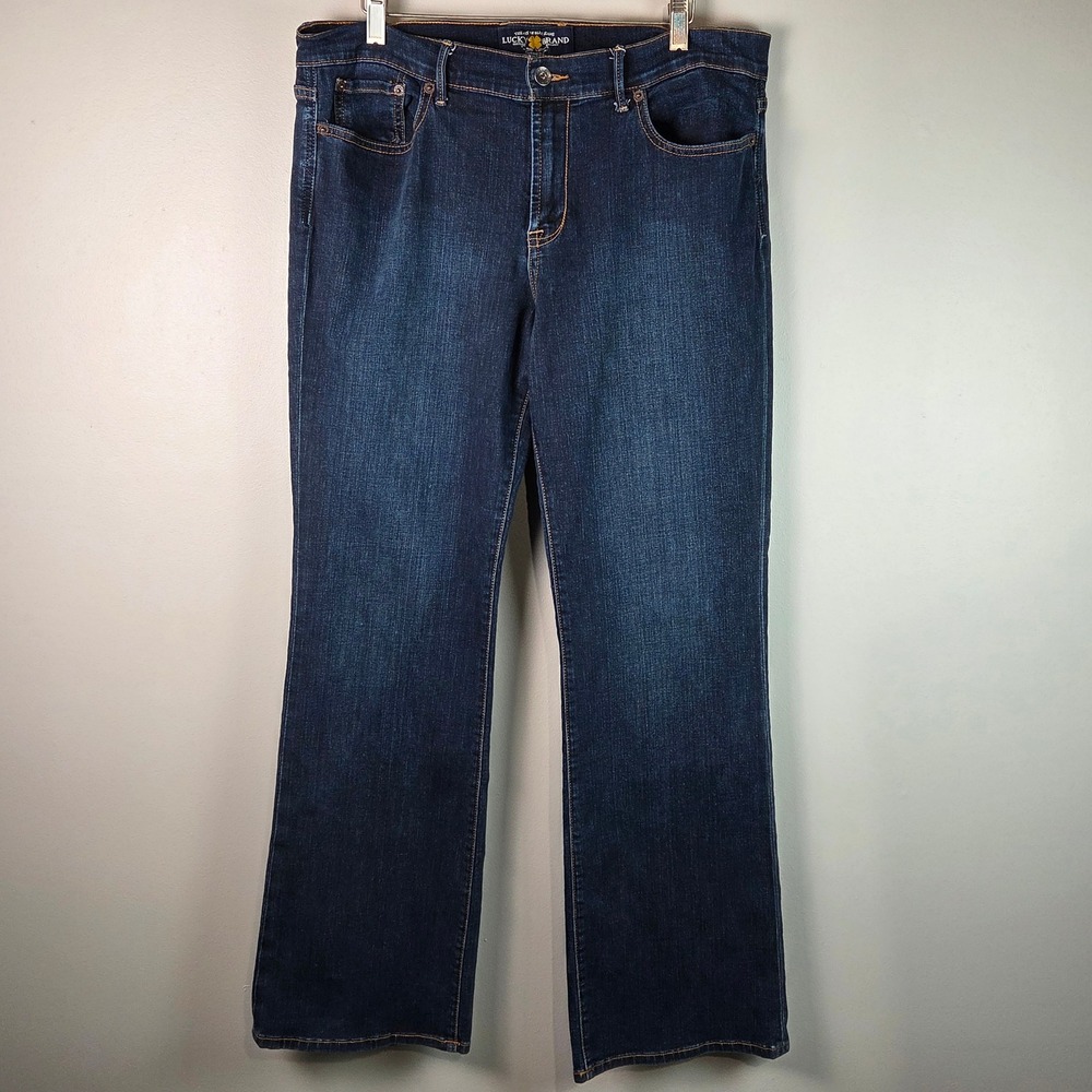 Lucky Brand Sweet N Low Jeans Womens 16/33 Dark Wash Excellent Bootcut Denim